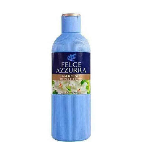 Felce Azzurra bad en douchecreme fles 650ml met narcis en jasmijn geur.