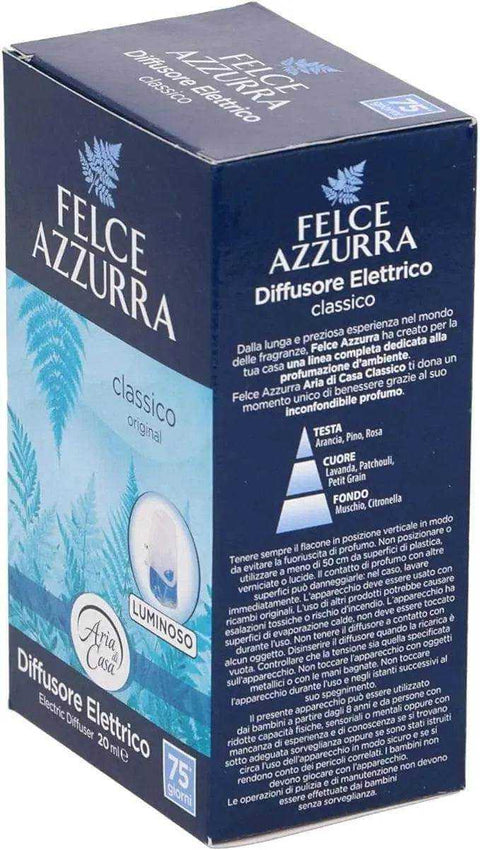 Felce Azzurra classic elektrische luchtverfrisser 20 ml basis - Hemelse-geuren.nl