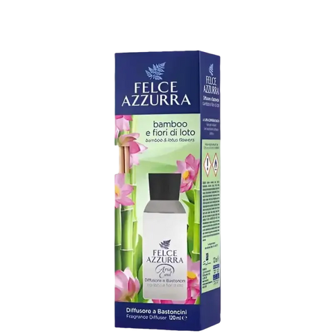 Felce Azzurra geurstokjes bamboo lotus 120ml reed diffuser
