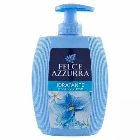 Felce Azzurra handzeep fles met hydraterende White musk geur.