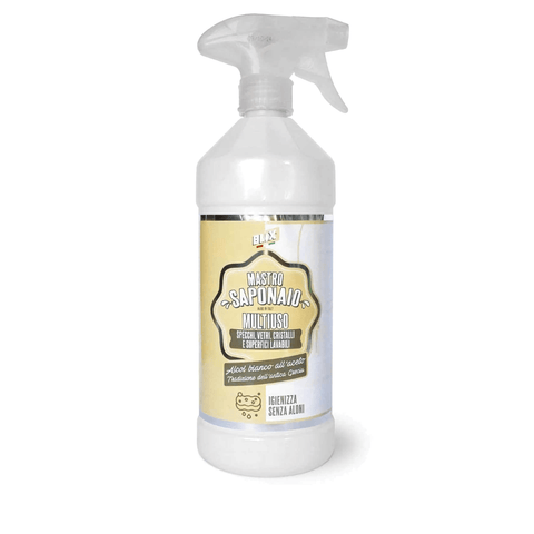 Mastro Saponaio geconcentreerde multireiniger fles voor spiegels, ramen, kristal 750 ml.