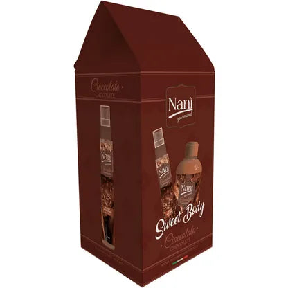 Nani suarez cadeauverpakking bodymist en bad/douche gourmand chocoladeHemelse-geuren.nlNani suarez cadeauverpakking bodymist en baddouche gourmand chocolade