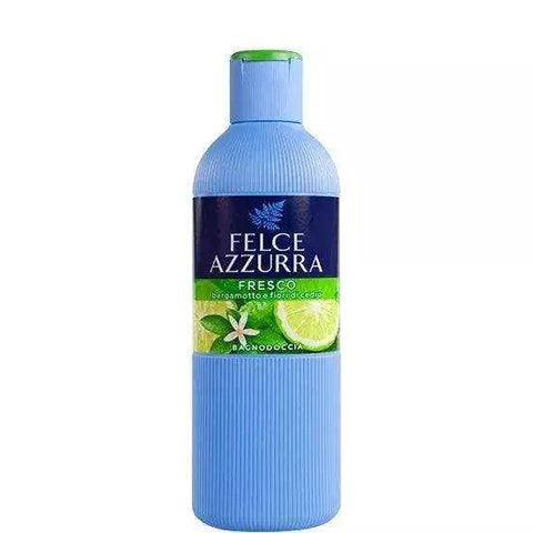 Felce Azzurra 50ml bad en douchecreme met bergamot en cederhout verpakking.