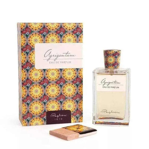 Paglieri 1876 Agrigentum niche parfum with vibrant, intricate packaging and bottle design.