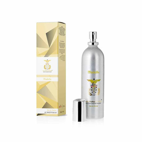 orient eau de parfum madelle 150ml bottle and packaging with citrus, jasmine, patchouli, and vanilla notes