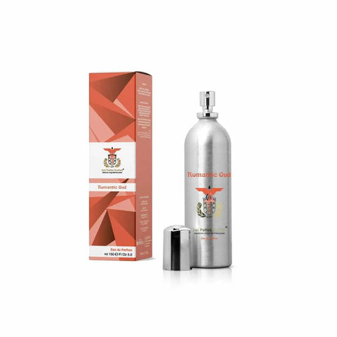 Les perles d'orient eau de parfum romantic oud 150ml bottle and packaging.