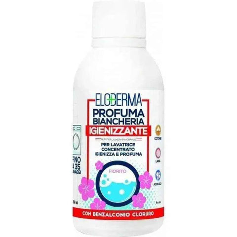 Eloderma Wasparfum Bloemig 250ml fles, ontsmettingsmiddel voor wasmachines.