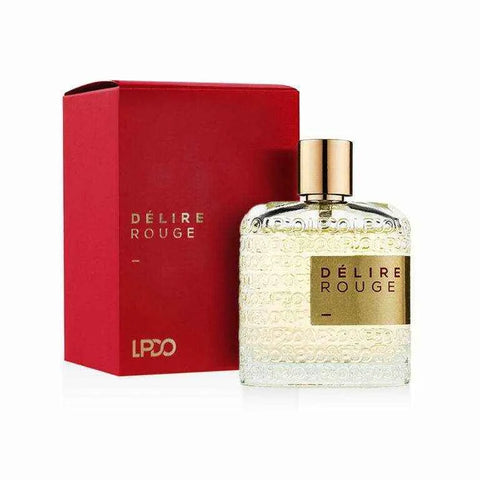 LPDO Délire Rouge eau de parfum Intense 100ml bottle and packaging.