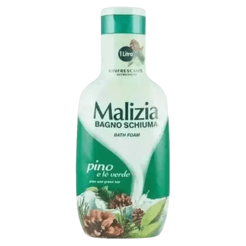 Malizia badcreme groene thee dennengeur 1000ml fles