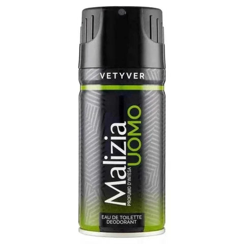 Malizia bodyspray deodorant vetiver 150ml with classic Vetyver scent.