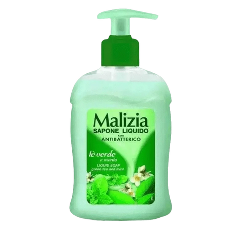 Malizia antibacteriële handzeep munt en groene thee 300ml dispenser.