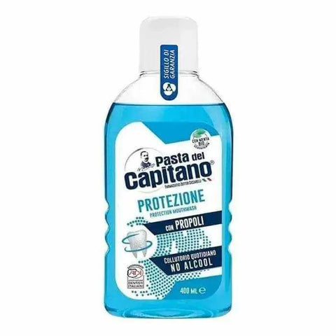 Pasta del Capitano alcoholvrij mondwater met propolis en organische munt, 400ml.