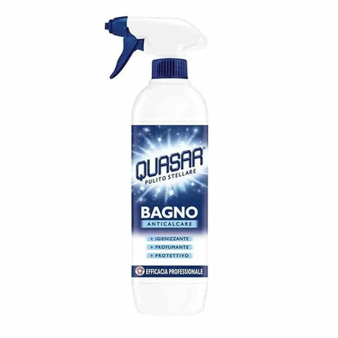 Quasar professionele badkamerreiniger spray 650ml voor desinfectie en bescherming.