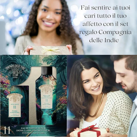 Compagnia Delle Indie cadeauverpakking orchidee en cederhout nr 11 edp 75ml met bodylotion 250ml - Hemelse-geuren.nl