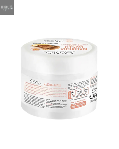 Omia Bio Haarmasker Amandelolie voor droog en beschadigd haar Hemelse-geuren.nl