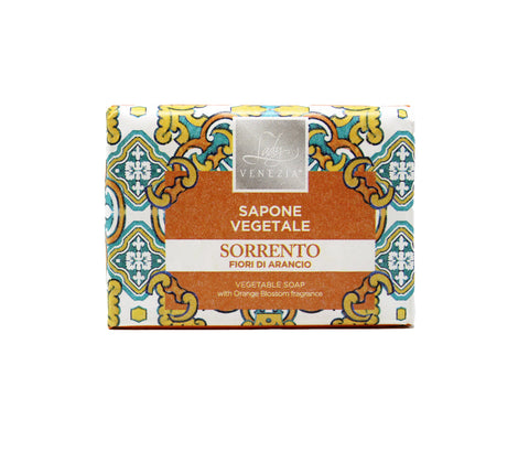 Lady Venezia Ceramiche – Luxe Zeepblokje Sorrento met sinaasappelbloesem (100 g) - Hemelse-geuren.nl