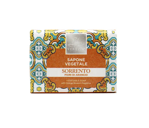 Lady Venezia Ceramiche – Luxe Zeepblokje Sorrento met sinaasappelbloesem (100 g) - Hemelse-geuren.nl