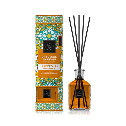 Lady venezia geurstokjes ceramiche soronto oranjebloesem 250ml - Hemelse-geuren.nl