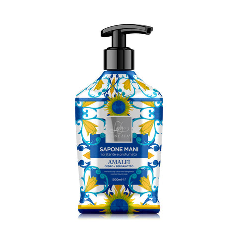 Lady Venezia Ceramiche – Artistieke Handzeep Amalfi -Ceder en bergamot 500ml - Hemelse-geuren.nl