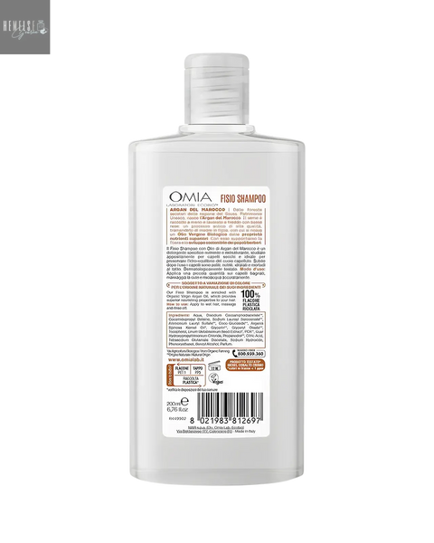 Omia Bio Shampoo di Argan voor droog en beschadigd haar ecologisch en biologisch Hemelse-geuren.nl