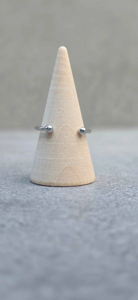 Ring zilverkleur hartvorm met wilde vlierbloesem handgemaakt op Sardinië Sambuco Verde - Hemelse-geuren.nl