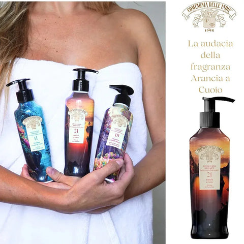 Compagnia Delle Indie cadeauverpakking sinaasappel en leder nr 21 edp 75ml met douchegel 250ml - Hemelse-geuren.nl