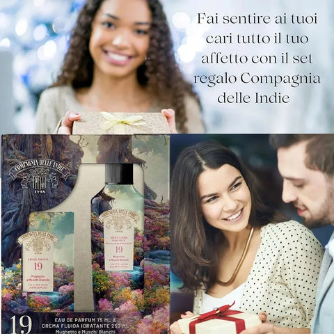Compagnia Delle Indie cadeauverpakking lelietje-van-dalen en musk nr 19 edp 75ml met bodylotion 250ml - Hemelse-geuren.nl