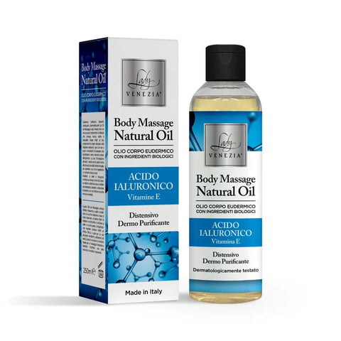 Lady Venezia Natuurlijke Lichaamsmassageolie met hyaluronzuur ontspannend en huidzuiverend 250ml - Hemelse-geuren.nl