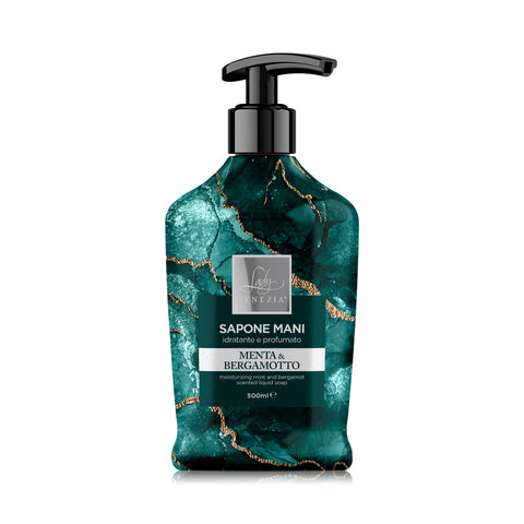 Lady Venezia Collezione Marmi – Luxe Handzeep menta e Bergamotto, munt en bergamot (500 ml) - Hemelse-geuren.nl