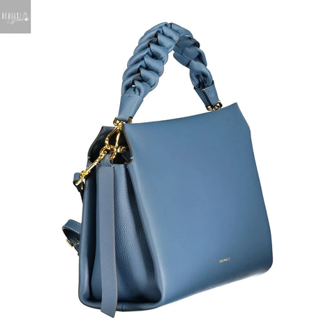 Coccinelle Boheme Schoudertas blauw Leer Made in Italy