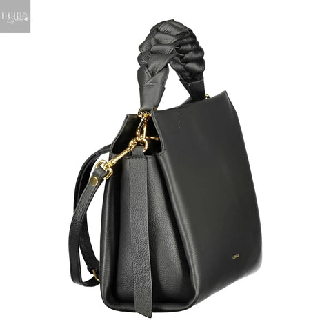 Coccinelle Boheme Schoudertas zwart Leer Made in Italy