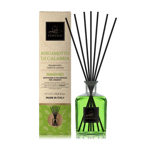 Lady venezia geurstokjes immense calabrische bergamot 1 liter - Hemelse-geuren.nl