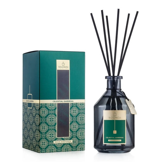 ROOMOI geurstokjes Celestial Gardenia 500ml - Hemelse-geuren.nl