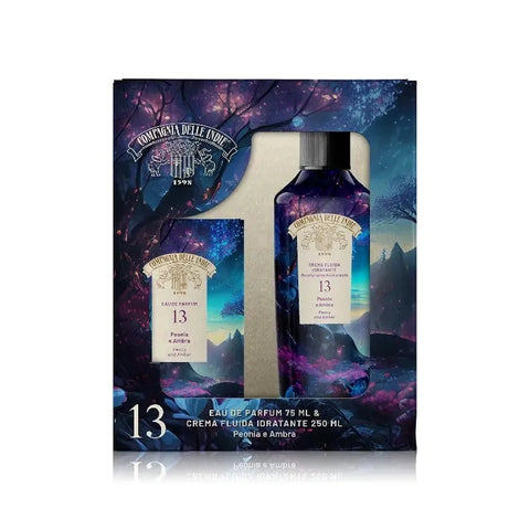 Compagnia Delle Indie cadeauverpakking pioenroos en amber nr 13 edp 75ml met bodylotion 250ml - Hemelse-geuren.nl