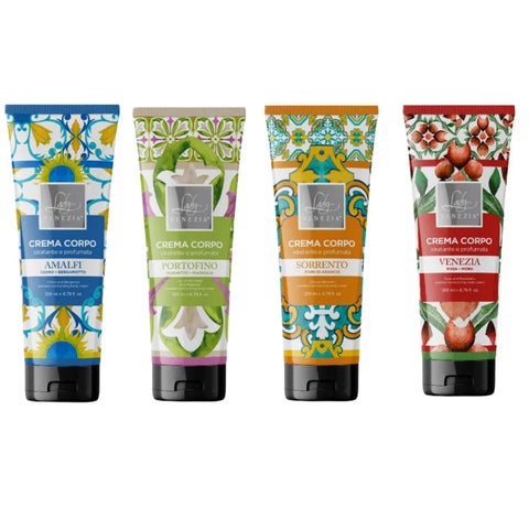 Lady Venezia ceramiche geparfumeerde en hydraterende bodycreme Amalfi met Ceder en Bergamot 200ml - Hemelse-geuren.nl