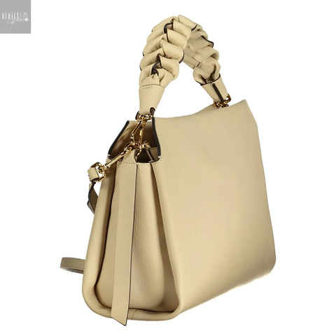 Coccinelle Boheme Schoudertas beige Leer Made in Italy