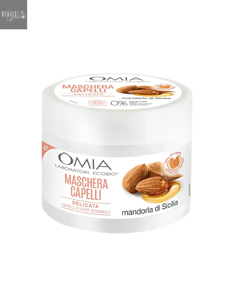 Omia Bio Haarmasker Amandelolie voor droog en beschadigd haar Hemelse-geuren.nl