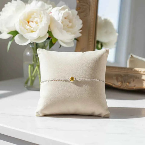 Armband zilverkleur met wilde vlierbloesem handgemaakt op Sardinië Sambuco selvatico bianca fine - Hemelse-geuren.nl