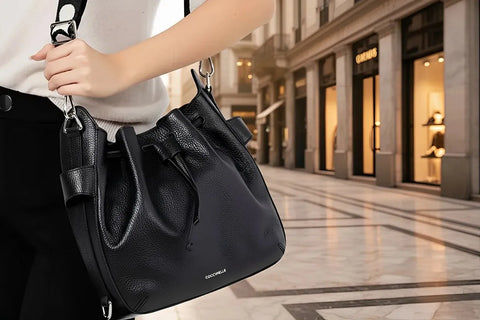 COCCINELLE Gretel Ribbon sling bag nero black