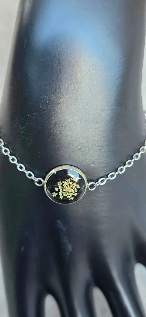 Armband zilverkleur met wilde peen handgemaakt op Sardinië carota selvatico nero grande - Hemelse-geuren.nl