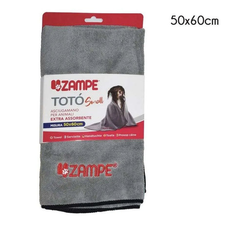 Bib zampe handdoek voor huisdieren 50x60cm, compact en hoog absorberend.