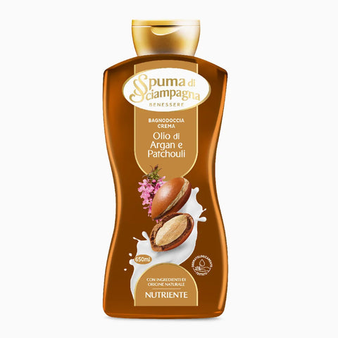 Spuma di sciampagna douchecreme ARGAN en PATCHOULI, Hemelse-geuren.nl