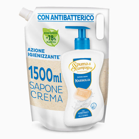 Spuma di sciampagna navulling handzeep met marsiglia 1500ml