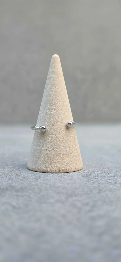 Ring druppel zilverkleur met wilde vlierbloesem handgemaakt op Sardinië Sambuco Bianca - Hemelse-geuren.nl