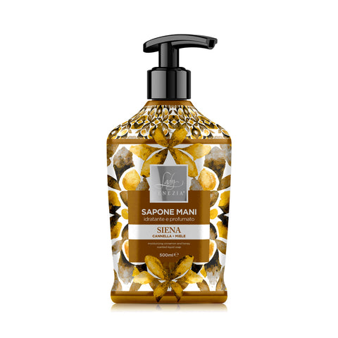 Lady Venezia Ceramiche – Artistieke Handzeep Siena – Kaneel & Honing 500ml - Hemelse-geuren.nl