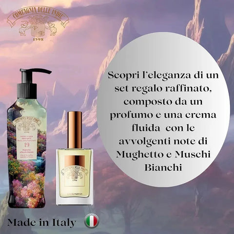 Compagnia Delle Indie cadeauverpakking lelietje-van-dalen en musk nr 19 edp 75ml met bodylotion 250ml - Hemelse-geuren.nl