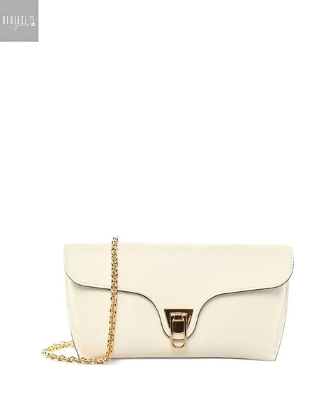 COCCINELLE Double Beat Medium Tas Pearl Wit