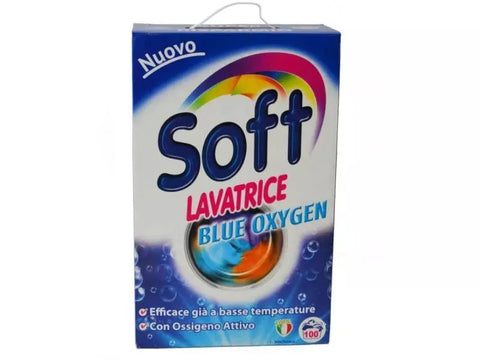 Soft waspoeder blu oxigen 105 wasbeurten witte en gekleurde was - Hemelse-geuren.nl