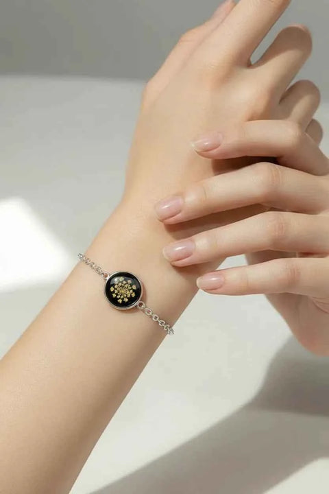 Armband zilverkleur met wilde peen handgemaakt op Sardinië carota selvatico nero grande - Hemelse-geuren.nl