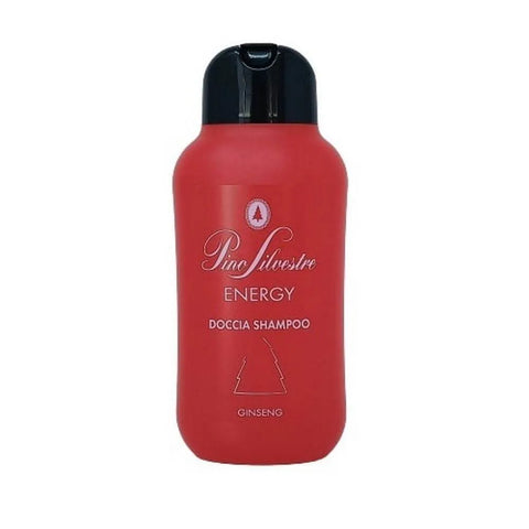Pino Doccia Shampoo 250ml Energia Rosso bottle for refreshing 2-in-1 body and hair wash.